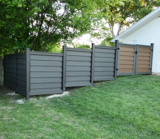 Composite fence built by Sagamore Fence & Deck.