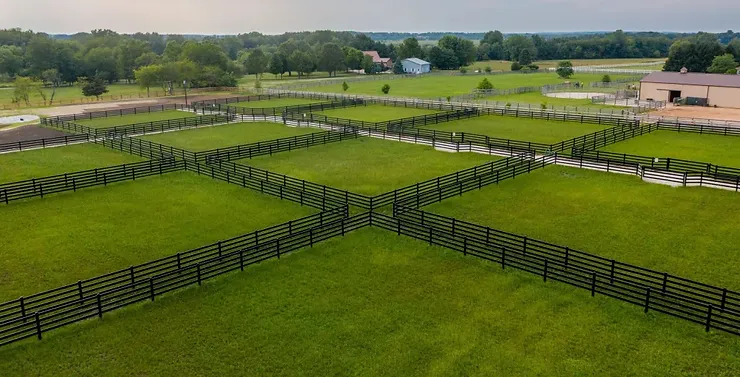 Large plots of land in Texas with agricultural fencing.