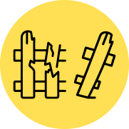 Leaning or unstable fence posts