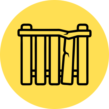 Damaged Fence Panels